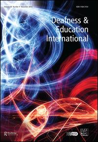 Deafness & education international journal cover