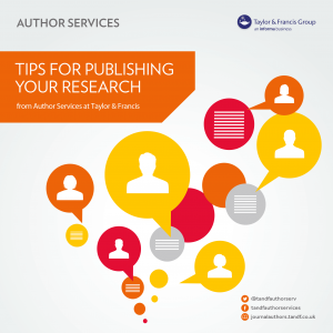 tips for publishing your research front cover