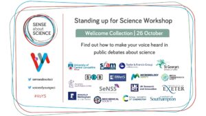 Standing up for Science workshop leaflet.